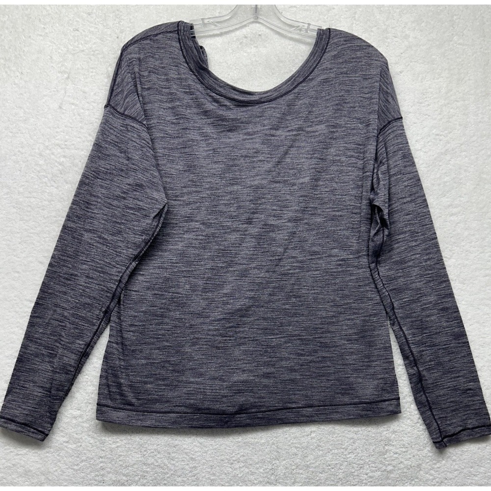 Lululemon Womens Size 8? Purple Long Sleeve Laced with Intent Top (T8)